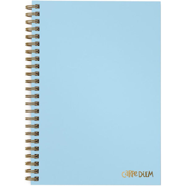 Carpe Diem Hardcover Notebook 6.9in x 9.8in  80/Sheets - Sky Blue