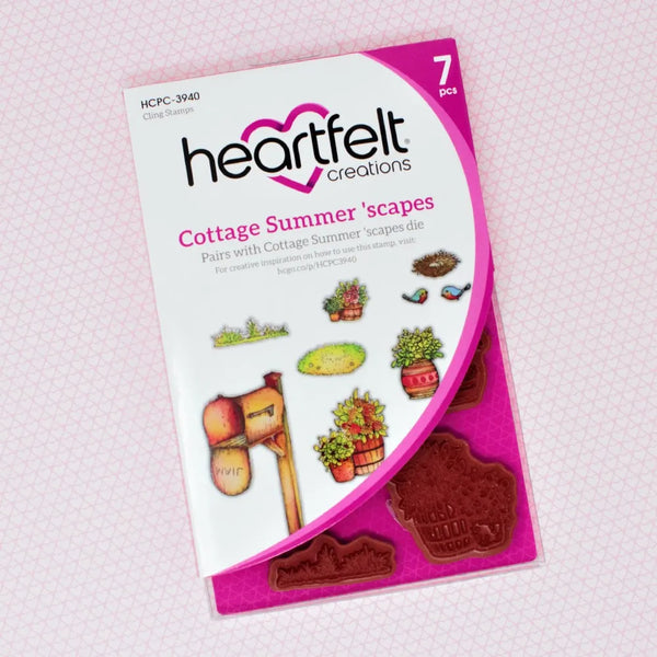 Heartfelt Creations Cling Rubber Stamp Set - Cottage Summer 'scapes