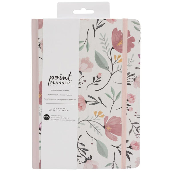 American Crafts Point Planner Perfect Bound Planner 6"x 8" Floral - Dot Grid - 120 Sheets*