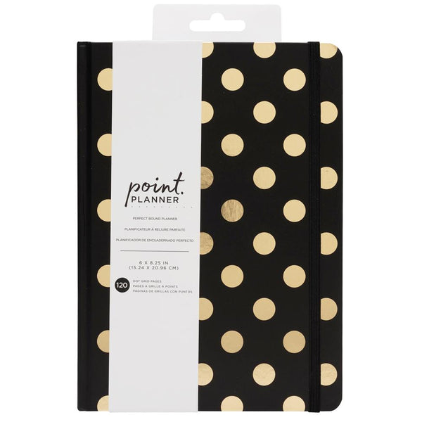 AC Point Planner Perfect Bound Planner 6"X8" Gold Dots - Dot Grid - 120 Sheets^*