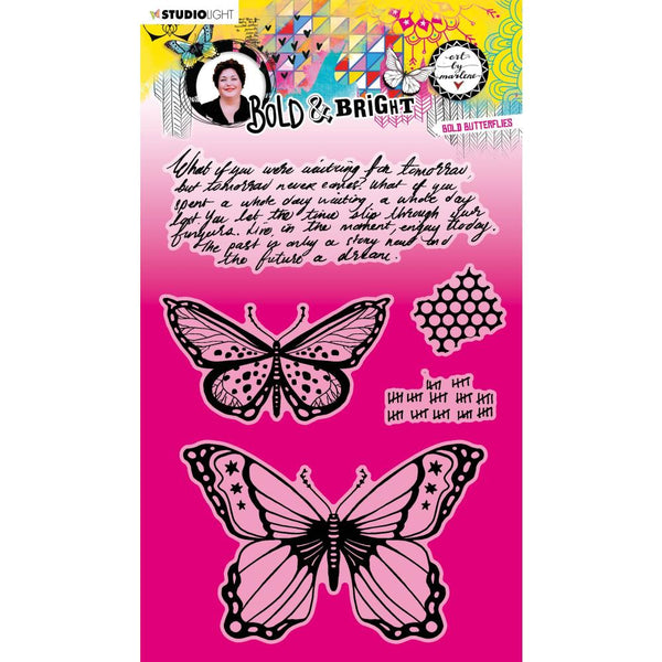 Art By Marlene Bold & Bright Clear Stamps - Nr. 126, Bold Butterflies*