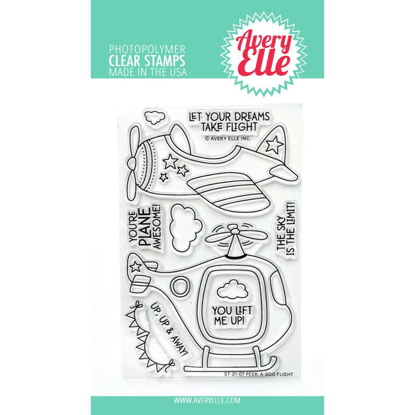 Avery Elle Clear Stamp Set 4"X6" Peek-A-Boo Flight*
