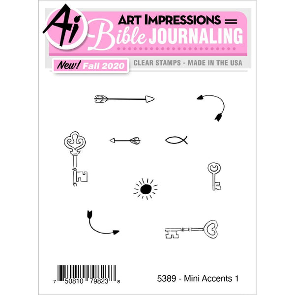 Art Impressions Bible Journaling Clear Stamps - Mini Accents #1