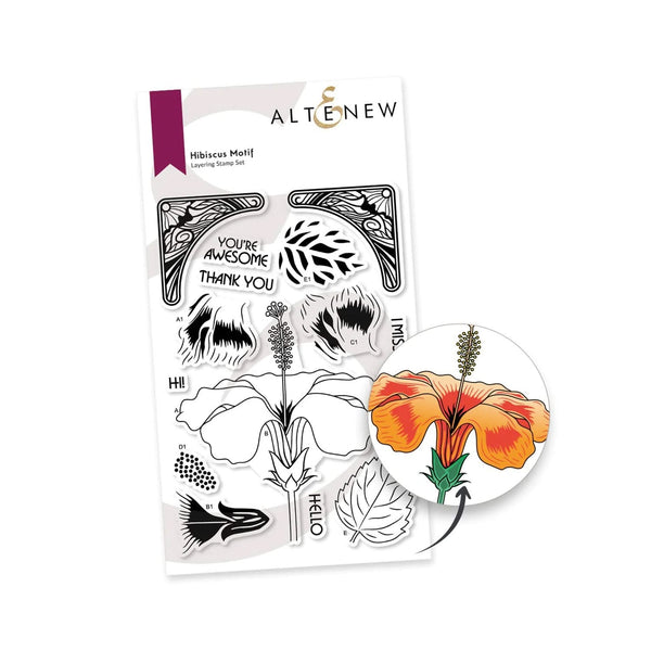 Altenew Hibiscus Motif Stamp Set*