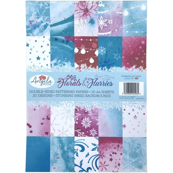Angela Poole Double-Sided A4 Cardstock Pack - Florals & Flurries*