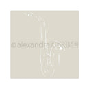 Alexandra Renke Stencil 6in x 6in - Saxophone, Music