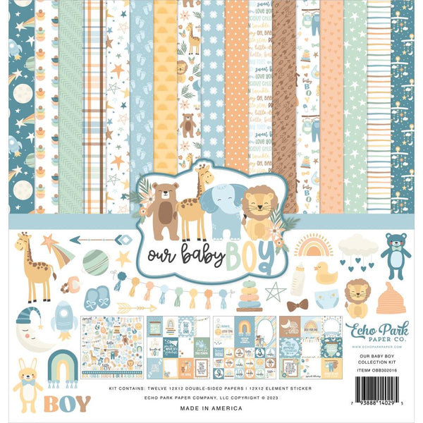 Echo Park Collection Kit 12"x 12"- Our Baby Boy
