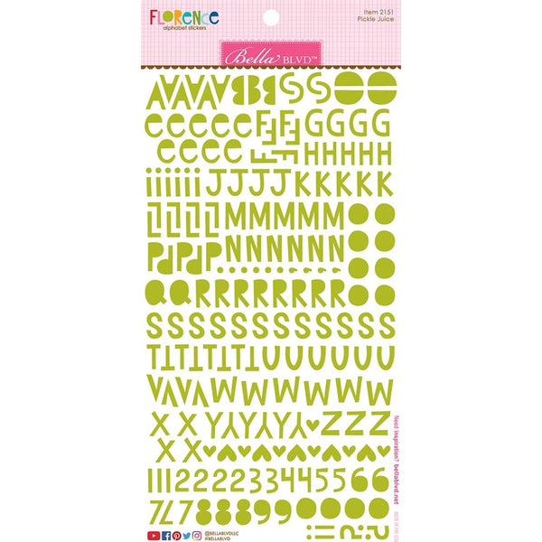 Bella Besties Florence Alphabet Stickers - Pickle Juice