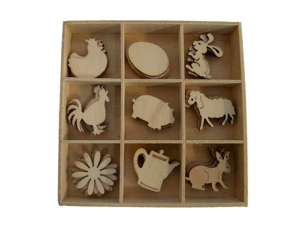 Poppy Crafts Wooden Elements - Farm Animals