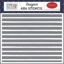 Carta Bella Stencil 6in x 6in - Coastal Shiplap, By The Sea*