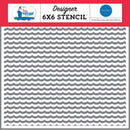 Carta Bella Stencil 6"x 6" Bon Voyage - Water Waves*