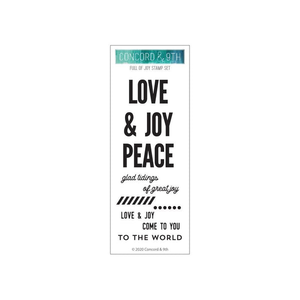 Concord & 9th Clear Stamps 2in x 6in - Full Of Joy*