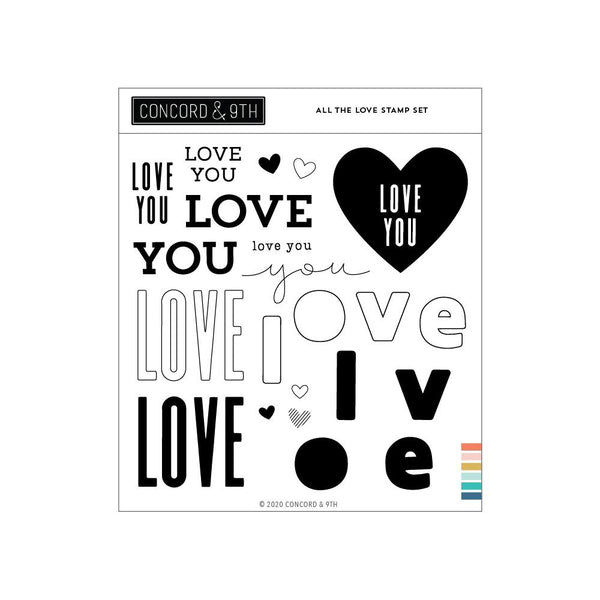 Concord & 9th Clear Stamps 6"X6" - All The Love*