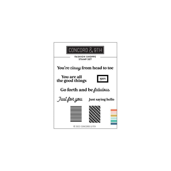 Concord & 9th Clear Stamps 3"X4" (7.6cm x 10.2cm) Fashion Shoppe*