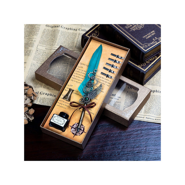 Poppy Crafts Calligraphy Set #4 - Steampunk - Turquoise