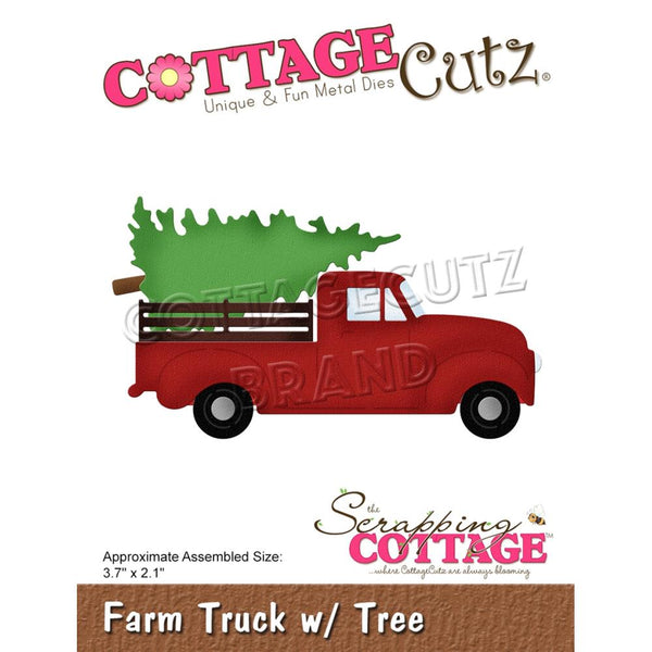 CottageCutz Dies - Farm Truck  with Tree, 3.7 inch X2.1 inch*