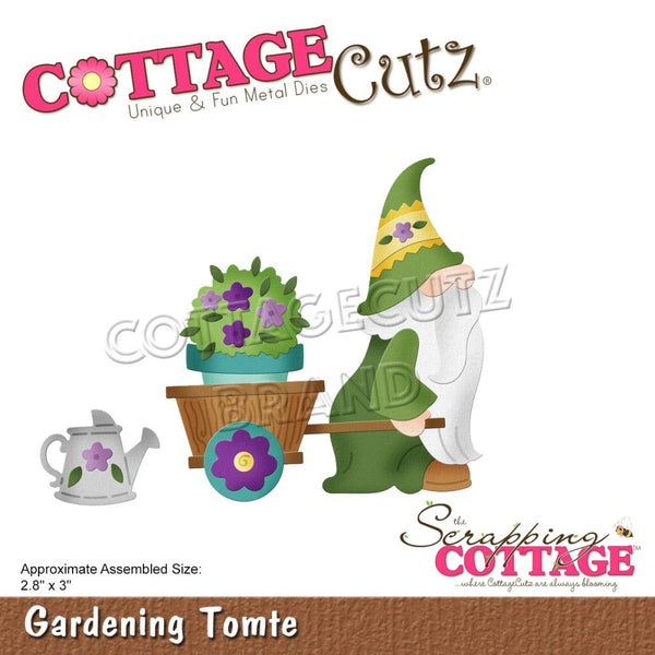 CottageCutz Dies - Gardening Tomte 2.8in x 3in*