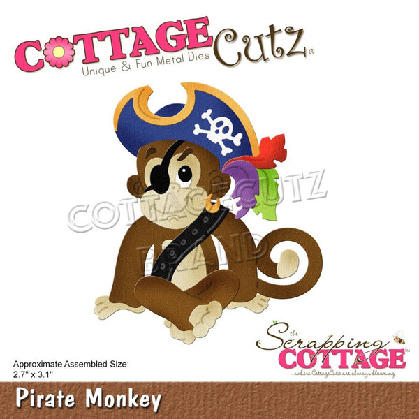 CottageCutz Dies - Pirate Monkey 2.7in x 3.1in*