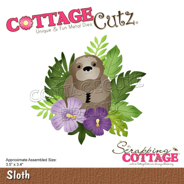 CottageCutz Dies - Sloth 3.5in X3.4in
