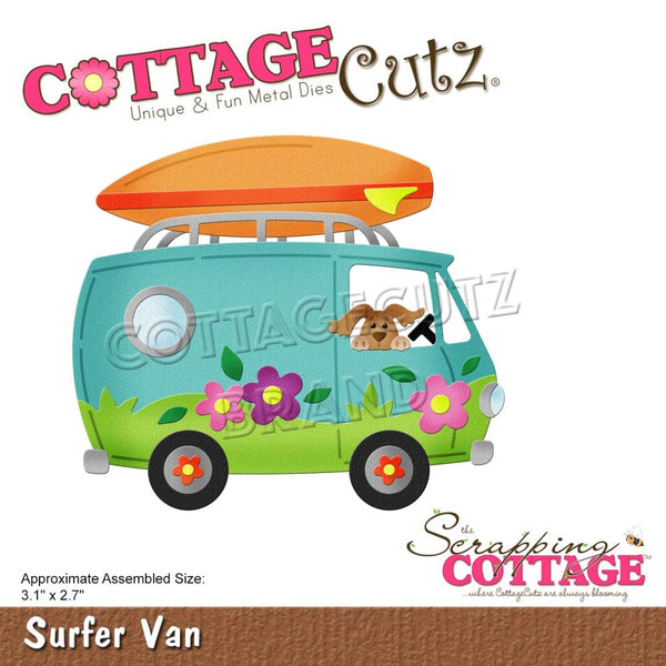 CottageCutz Dies - Surfer Van 3.1in X2.7in*
