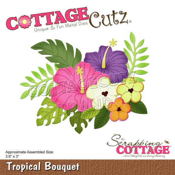 CottageCutz Dies - Tropical Bouquet 3.6in X3in