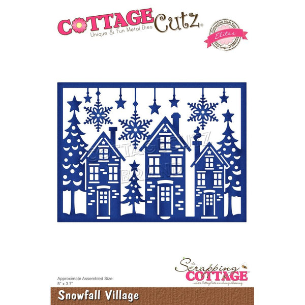 CottageCutz Dies - Snowfall Village, 5 inch X3.7 inch*