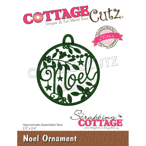 CottageCutz Dies - Noel Ornament 2.5in 2.8in*
