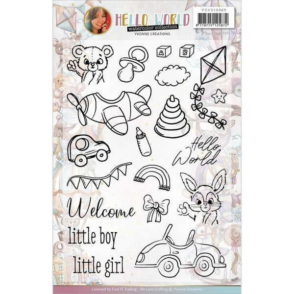 Find It Trading Yvonne Creations Clear Stamps Hello World*