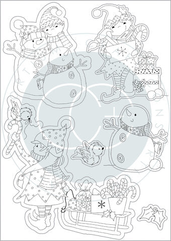 Craft Consortium A5 Clear Stamps Candy - Candy Christmas*
