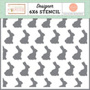 Carta Bella Here Comes Easter Stencil 6"X6" Bunny Love*