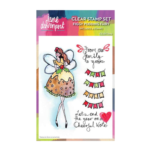 Creative Expressions 6"x 4" Clear Stamp Set by Jane Davenport - Figgy Pudding Fairy*