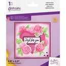 Gemini Floral Frame Cut And Emboss Folder 5"x5" Vibrant Rose*