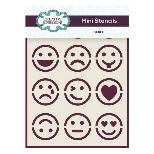 Creative Expressions Mini Stencil 4"x 3"- Smile*