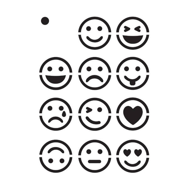 Creative Expressions Mini Stencil 4"x 3"- Smile*