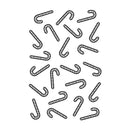 Creative Expressions A6 Pre-Cut Rubber Stamp By Sam Poole - Candy Cane Background