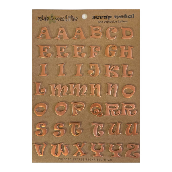Scrap Metal Petals & Possibilities Self Adhesive Mini Letters - Copper*