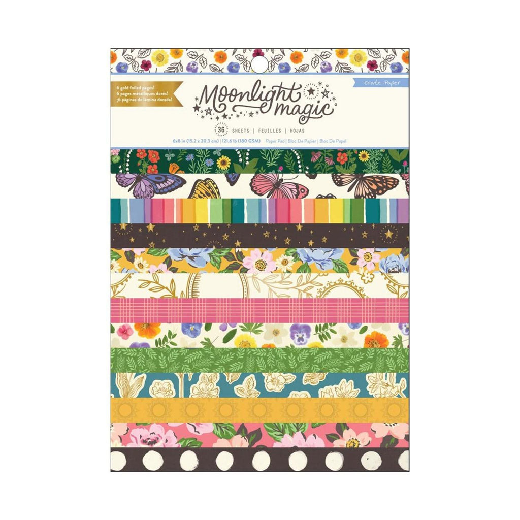 Crate Paper Paper Pad 6"x 8" 36/Pkg Moonlight Magic Gold Foil