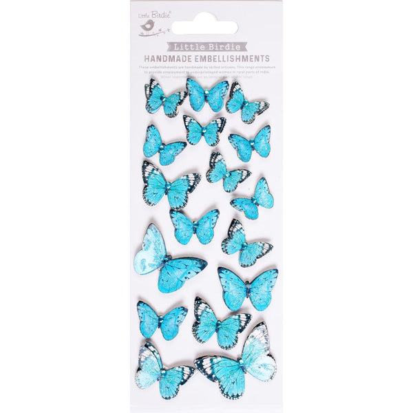 Little Birdie 3D Sticker Embellishment 17/Pkg Beautiful Butterflies