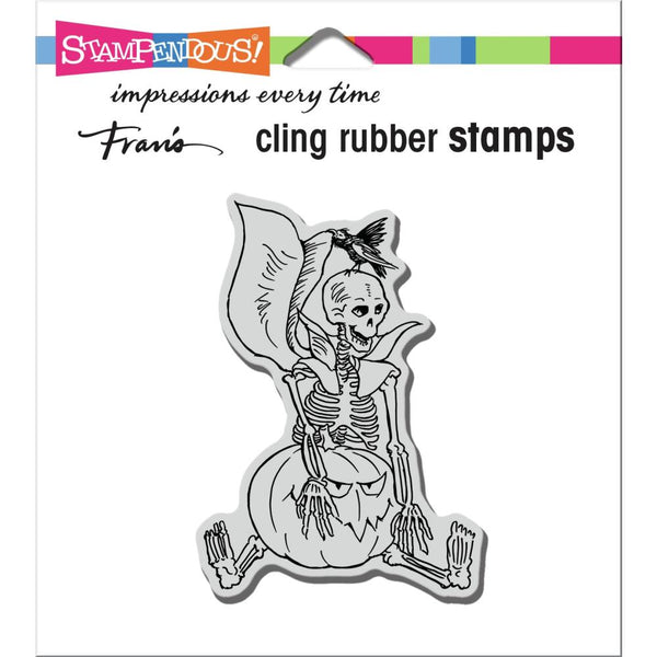 Stampendous Cling Stamp - Seated Skelly