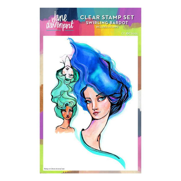 Creative Expressions 6"x8" Clear Stamp Set By Jane Davenport - Swirling Bardot*