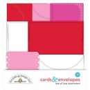 Doodlebug Cards & Envelopes 12 pack - Lots Of Love*