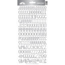 Doodlebug Sunshine Cardstock Alpha Stickers 6in x 13in - Silver Foil*