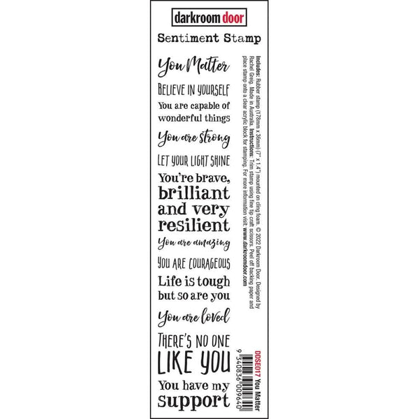 Darkroom Door sentiment stamp - You Matter