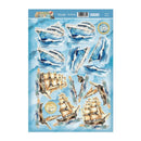 Hunkydory Ocean Waves Decoupage Topper Sheet