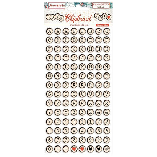 Stamperia Adhesive Chipboard 6"x 12" - Romantic Christmas*