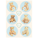 Stamperia Rice Paper Sheet A4 - Rounds Bear Blue, Day Dream*