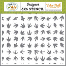Echo Park Stencil 6"X6" Fossil Footprints, Dino-Mite*