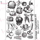 Dress My Craft Transfer Me Sheet A4 - Vintage Vegetables