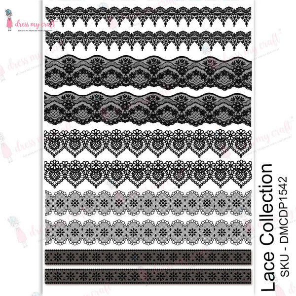 Dress My Craft Transfer Me Sheet A4 - Lace Collection*
