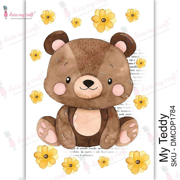 Dress My Craft Transfer Me Sheet A4 - My Teddy